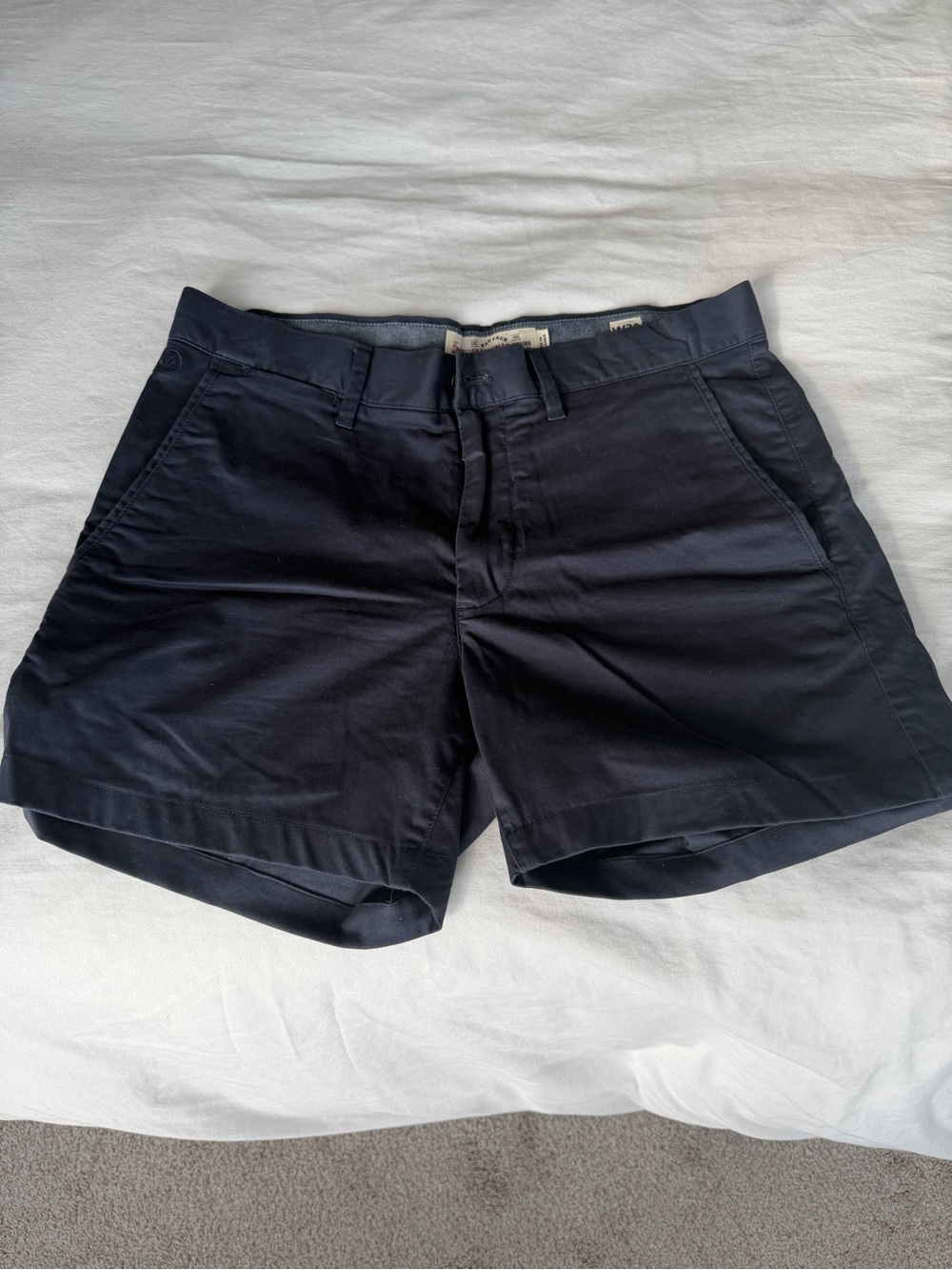 Fat Face Men's Navy Flat Front Cotton Shorts